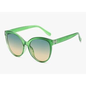 Women Fashion Sunglasses Cat Eye Candy Color Oversized Green Apple